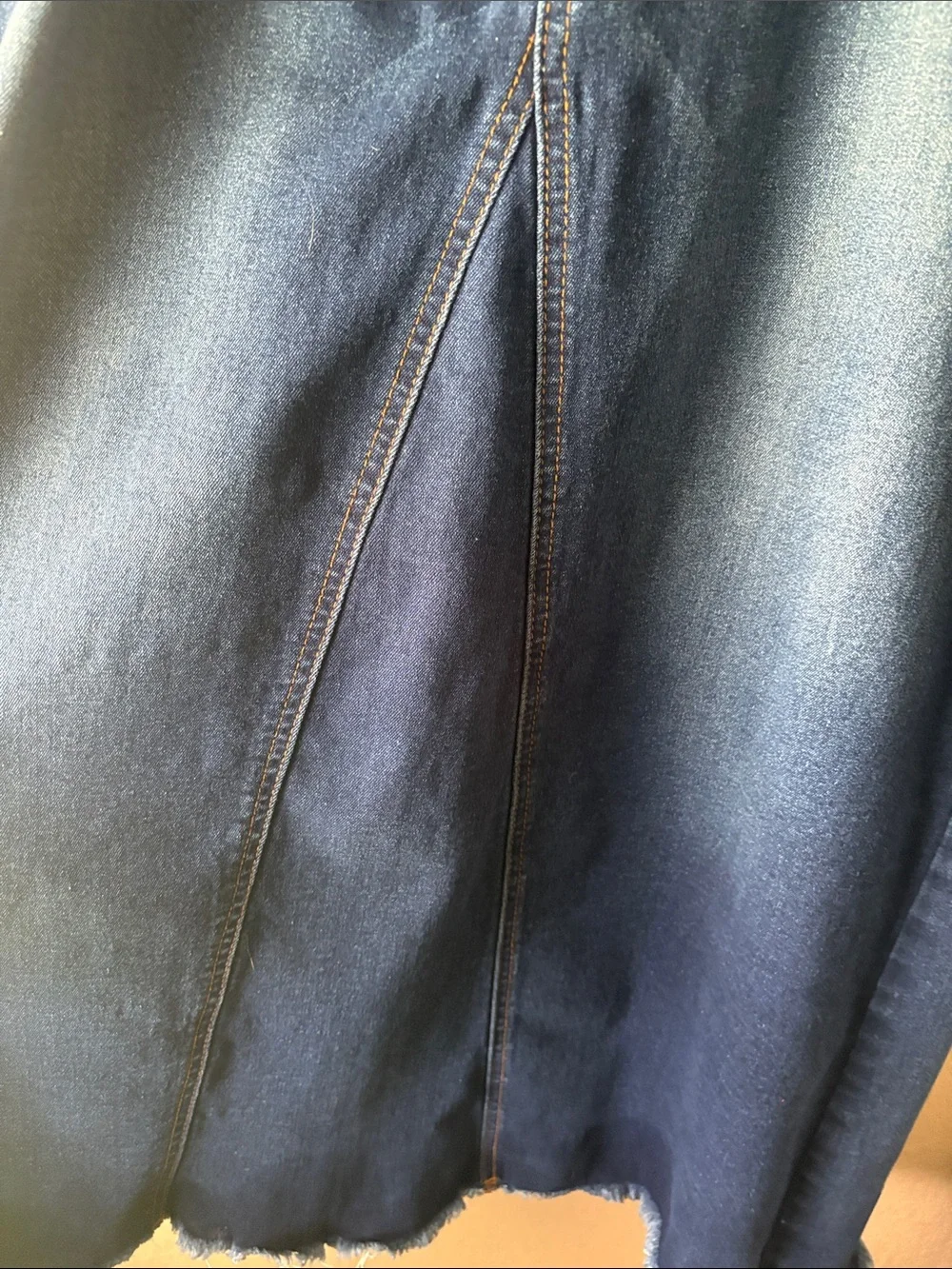 Women's Dark Blue Denim Maxi Skirt - Picture 5 of 8